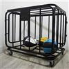 YldessmEU Carrello Porta Palline con Ruote, Gabbia Grande in Metallo Nero for Palloni da Calcio, Pallavolo, Organizzatore for Palestra/Scuola/Club/Asilo(90x80x90cm)