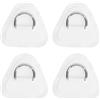 Hfgdnchva 4 Pezzi D Ring Patch Triangolare in Acciaio Inossidabile PVC Patch D Ring in Acciaio Inossidabile per Barca Gonfiabile in PVC, Raft, Kayak, Tavola da Surf C
