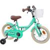 HGKMBRY Bicicletta da 16 pollici, telaio in acciaio, verde mare