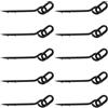TOYANDONA 10 Pezzi Accessori per Attrezzatura da Carpfishing con Punte per Esca in Plastica Nera, Micro Uncini e Aggiuntivo per Pesca alla Sicura e Affidabile