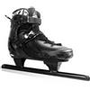 APLVFFZH Pattini da Ghiaccio Uomo Pattini Velocità Scarpa Ghiaccio Fodera Calda Chiusura Regolabile Resistente Adatti Pattinaggio Sportivo Allenamento Gare Adulti, Nero, 42-45