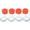 CHILDWEET 8 Pezzi Ammortizzatori per Pattini Quad e Roller in PVC Rosso 95a con Protezione Anti-Vibrazione e Stabilità Migliorata per Uso Principianti e Avanzati