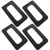 Luxshiny 4 Pezzi Adattatore per Scanalatura Pinna da Surf 9 Pollici in PVC Nero Base Staccabile per Riparazione e Sostituzione Scatola Pinna SUP per Avventure in Oceano e Fiume