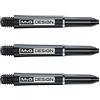 WINMAU Nylon Firmato Nero e Argento MvG Design Gambi Corti di Freccette - 1 Set per Confezione (3 Alberi in Totale)