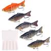 Generic Set da 5 Esche Affondanti a 7 Segmenti, 10 cm 16 g per Trota e Persico