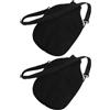 DEARMAMY Custodia Protettiva per Racchetta 2 Pezzi Nero | Tessuto Oxford e Neoprene, Tasca in Rete e Tracolla, per Viaggio e Pioggia, Comoda e Resistente