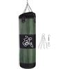 BORDSTRACT Set di Sacchi da Boxe da Appendere, Non Riempiti, Pesanti Sacco Boxe per Adulti e Bambini, con Benda da Boxe, Catene e Gancio, per MMA, Muay Thai, Karate(1.2M-Verde)