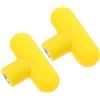 DEARMAMY 2 Pezzi Maniglia Rotante Gialla per Attrezzature Fitness Impugnatura in Pp e Pa, Compatibile Cable Machine per Sollevamento Pesi e Allenamento