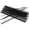 Abaodam 50 Pezzi Raggio per Bicicletta in Acciaio 13g Nero 2,2mm 220mm Dado, Facile Installazione e Riparazione per Ruote Mountain Bike e Ciclismo