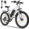 HITWAY Bici Elettrica uomo,27,5/26 Fat Tire 7 Velocità Bicicletta Elettrica da 36V13Ah/48V15,6Ah Batteria al Litio Rimovibile 60-100km, Pendolarismo in città & MTB Bici Elettriche