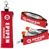 WEESTAAMO Epipen Borsa isolata per 2 penne - Borsa di emergenza piccola per insulina e asma, farmacia portatile di primo soccorso con moschettone, borsa impermeabile per epipi, colore rosso