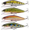 Paradox Fishing Flanking Flash Hecht Wobbler - Set di 4 esche galleggianti per luccio, 12,5 cm/24 g, profondità di corsa 1,5 m, attivo ai raggi UV e sonagli, con scatola per attrezzatura da pesca e 2
