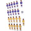 Hidyliu Set di Giocatori di Ricambio per Biliardino, 11 Figure di Calcio Balilla Viola e 11 Gialle con Pallone da Calcio per Biliardino da 1,4 M, Materiale in Resina, Design Durevole