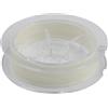 Allthingstore Filo luminoso per legare mosche 0,37 mm x 50 m bagliore nel filo di nylon scuro per ami da pesca taglia 1 a 16 bobina bianca con scatola