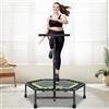 ONETWOFIT Trampolino rimbalzante per adulti da 114,3 cm con manubrio, mini trampolino silenzioso per esercizi indoor fitness trampolino elastico rimbalzo all'aperto, per palestra e casa