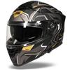 kowaku Casco Integrale con Doppia Visiera Helmet da Strada Copricapo Protettivo Testiera Protettiva Design Aerodinamico con Spoiler E Mentoniera per