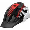 LOVIVER Casco Bici Adulto Casco Ciclismo Casco Bici Strada Casco con Visiera Integrata Protezione Della Testa su Strade E Sentieri Imbottitura con PC Prese, Rosso, Nero, Bianco