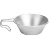 Arythia Tazza da Campeggio, Gavetta Scout in Acciaio Inox con Scala Graduata, Bicchiere in Acciaio Inox per Campeggio, Stoviglia in Metallo per Trekking (Silver sizzling bowl)