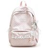 GodbTG Polka Dot Backpack with Lace Detail, Large Laptop Daypack with Accessories (Pink)