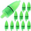 TEHAUX 20 Pezzi Campanello da Pesca Luce LED Verde Notturna ad Alta Luminosità in Plastico per Canne da Pesca in Acqua Dolce e Barca Multi-funzione