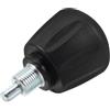 DIYEAH Perno di Trazione Regolabile M16x1.5 per Attrezzi Fitness | Manopola Nera in Plastica e Acciaio Inox, per Macchine Palestra e Home Workout, Compatibilità Versatile