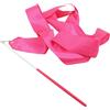 Weduspaty Ribbons ginnastico Nastri da Balletto ritmico Streamer Performance con Bacchetta Rosy 4m, Nastri da Ballo