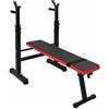 LPERTGFHU Panca per pesi pieghevole con dip station, stazione di allenamento per casa, palestra, panca da allenamento regolabile, 126,5 x 67 x 111 cm