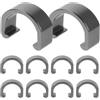 DEARMAMY 10 Pezzi Morsetti Cavi Freni Bici in Lega di Alluminio a Forma di U, Clip per Deragliatore e Guida Cavi, Riduce Peso e Aumenta Durata, per Manutenzione e Upgrade Bici