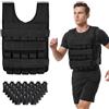 COSTWAY Giubbotto Zavorrato Regolabile 20/30 kg, Gilet Zavorrato Traspirante con 20/30 Pesi Rimovibili e Cintura Regolabili, Ideale per Allenamento Corsa, Crossfit e Calisthenics (30 kg,Modello 1)