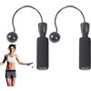 Generico Salto con Corda Cordless Cardio Veloce con Palla Rotante 360°