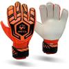 Qianly Guanti da Portiere Protettivi Guanti da Portiere Calcio Antiscivolo per Portieri, Partite, Arancione, 10