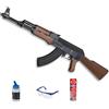 ECOMMUR Arma GE AK AEG (6mm) | Mitragliatrice elettrica Airsoft tipo Kalashnikov AK-47 + pallini + occhiali + lubrificante (Potenza: 0,82 joule)