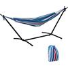 Outsunny Amaca da Giardino Sospesa 310x117 cm 120 kg Azzurro e Bianco
