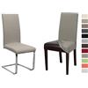 BEAUTEX Set di 2 fodere per sedia in jersey (colori selezionabili), elasticizzate, tinta unita, elasticizzate, in cotone, bielastico, pietra