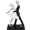 Fdit Figurina da Ballo di Coppia, Statue Astratta di Coppia di Coppia Artigianale, Scultura di Decorazioni in Stile Moderno per Soggiorno, (Abbracciare il doppio balletto)