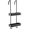 Generic Organizer da appendere sopra la porta della doccia, antiruggine con ganci, cesto portaoggetti, mensole da bagno, senza trapano