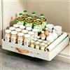auvstar Cassetto Telescopico da Cucina,Cassetto Estraibile, Organizer Regolabile,Cassetto Estraibile Per Cucina,35-51 cm,Profondità 41,5 cm,Portata 30 Kg,per Armadio da Cucina