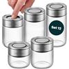 SILBERTHAL Set 12 barattoli spezie vetro 100-300ml - Coperchio inox