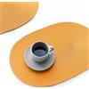 FunWheat Set di 8 tovagliette ovali intrecciate per tavoli da pranzo, lavabili e resistenti al calore, per interni ed esterni, 30,5 x 45,7 cm (zuccotto ovale, 8 pezzi)