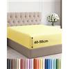 CGK Unlimited Lenzuolo con Angoli 200x200 - Microfibra Tasca 50cm (18) - Giallo