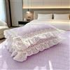 Generic Federe in Puro Cotone con Volant in Pizzo Shabby Chic Vintage, 2 Pezzi, Lusso Elegante con Chiusura a Busta, Stile Country Francese per Cuscino, Divano, Camera da Letto(Purple)