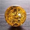 LMXRYPD Sfera di Cristallo, Palla di Vetro Decorative, Sfera di Vetro con Effetto Gghiaccio, per L'Arredamento del Soggiorno, Decorazione per Fontane(Yellow,10cm/3.9in)