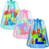 YEAMLTE Borsa da spiaggia per bambini, 3 pezzi portaoggetti in rete, grande giocattoli in maglia, diversi colori, ideale per le vacanze estive