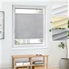 Jalousiescout Tenda Plissettata Klemmfix, 35x70cm, Grigio, Protezione Privacy Finestra Protezione Dal Sole, Tenda a Soffietto Traslucida per Finestra e Porta, Plissee Puro di Base
