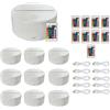 LEOLUX Baseled-Set 10 Basi LED RGB con Telecomando e Cavo USB - Base Luminosa per Luci 3D Acriliche, Multicolore, Touch & Telecomando, Ideale per Decorazioni e Regali