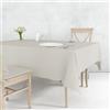 Il Tuo Artigiano Design Tovaglia da Tavola da 4 a 18 posti Lavabile in Lavatrice - Tovaglia Quadrata e Tovaglia Rettangolare 6 posti, 12 posti - Made in Italy (Naturale, 4 posti - 120x120 cm)