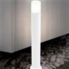 Partenopea® Lampione a led lampioncino con attacco per Lampadine E27 illuminazione da esterno palo da giardino per sentieri moderno (BIANCO 44 CM, luce bianca fredda)