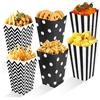Siumir 24PCS Sacchetti Pop corn Nero | Sacchetti Carta, Contenitori Multiuso per Caramelle e Dolci, Accessori per Festa di Compleanno a Tema Film