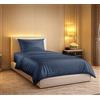 Dorian Home - Parure Copripiumino Singolo in 100% Raso di Cotone 300 Fili, Composto da Sacco Copripiumino 155x210 cm + 60 cm di patella e 1 Federa 52x82 cm con 3 Volani