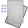 Generic Pellicola Isolante Riflettente per Finestre a Doppia Faccia, Schermatura Termica Oscurante in Alluminio, Pellicola Anticalore con Ventose per Balcone, Camper, Tetto, Veranda(Gray,75x75cm)